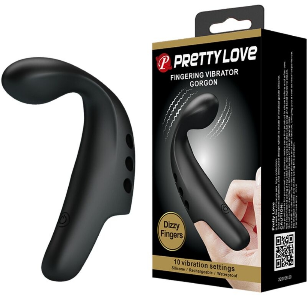 Dedal Vibrador Gorgon Negro Pretty Love