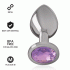 Plug Anal Intense de Metal con Cristal Violeta Talla M