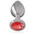 Plug Anal de Metal Intense con Cristal Rojo Talla M