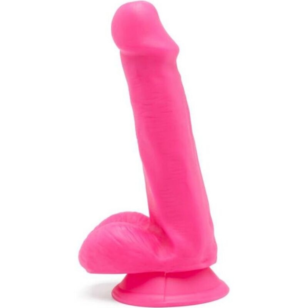 Dildo Happy Dicks 12 Cm Con Testículos Rosa