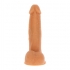 Dildo Vibrador con Bolas Giratorias - Natural