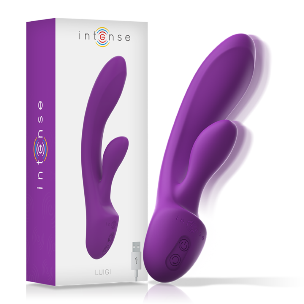 Intense Luigi Vibrador Rabbit Silicona Liquida Morado