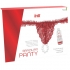 Panty Brasileño Rojo Con Perlas Y Gel Lubricante 50 Ml