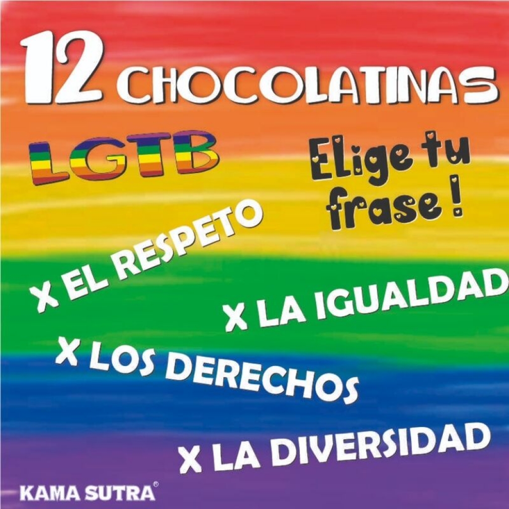 Caja de Chocolatinas con Bandera LGBT - 12 Piezas