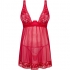 Babydoll y Tanga Rojo Obsessive Lacelove