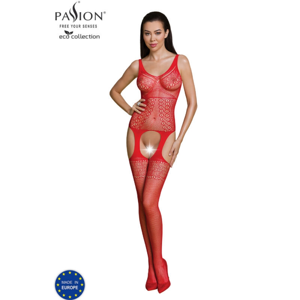 Bodystocking Eco Bs010 Rojo - Passion Eco Collection