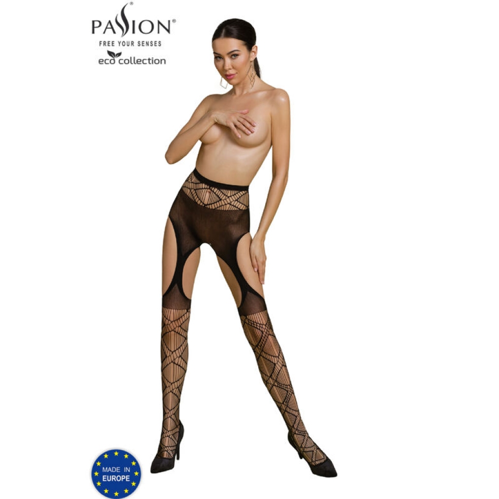 Bodystocking Eco S005 Negro Passion Eco Collection