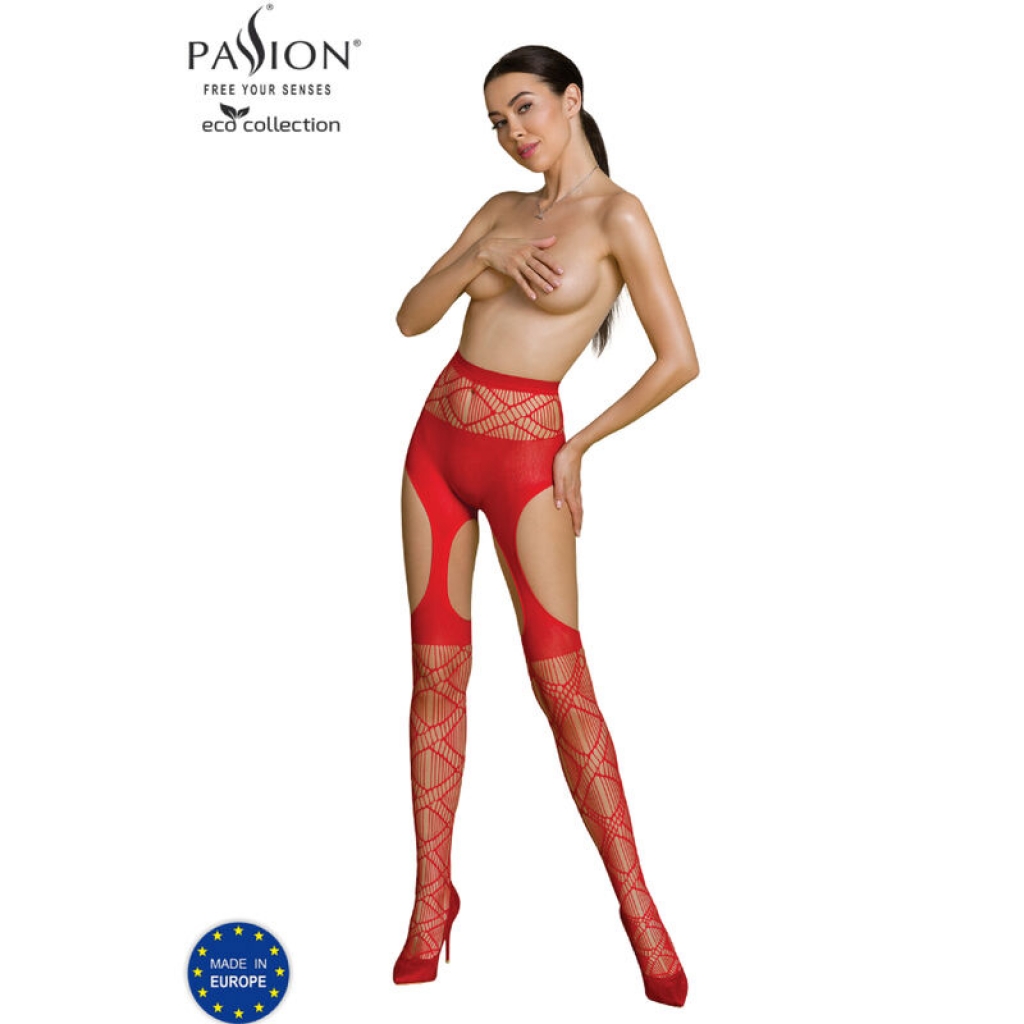 Passion Eco Collection Bodystocking Eco S005 Rojo