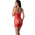 Passion BS096 Bodystocking Rojo Talla Única