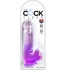 Clear Pene Realistico Con Testiculos 13.5 Cm Morado