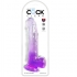 Clear Dildo Con Testiculos 20.3 Cm Morado