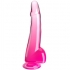 Dildo Clear con Testículos 19 cm Color Rosa