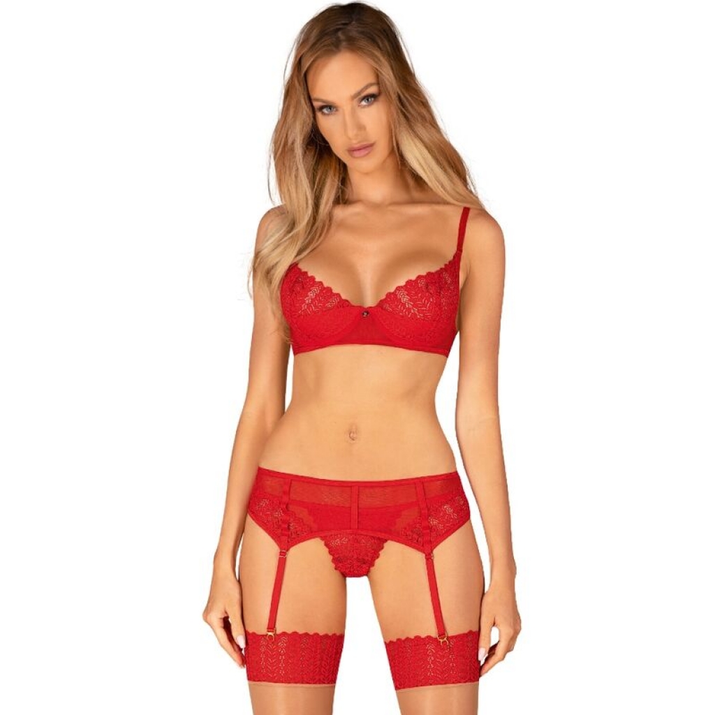 Set Obsessive Ingridia - Tres Piezas Rojo, XS/S