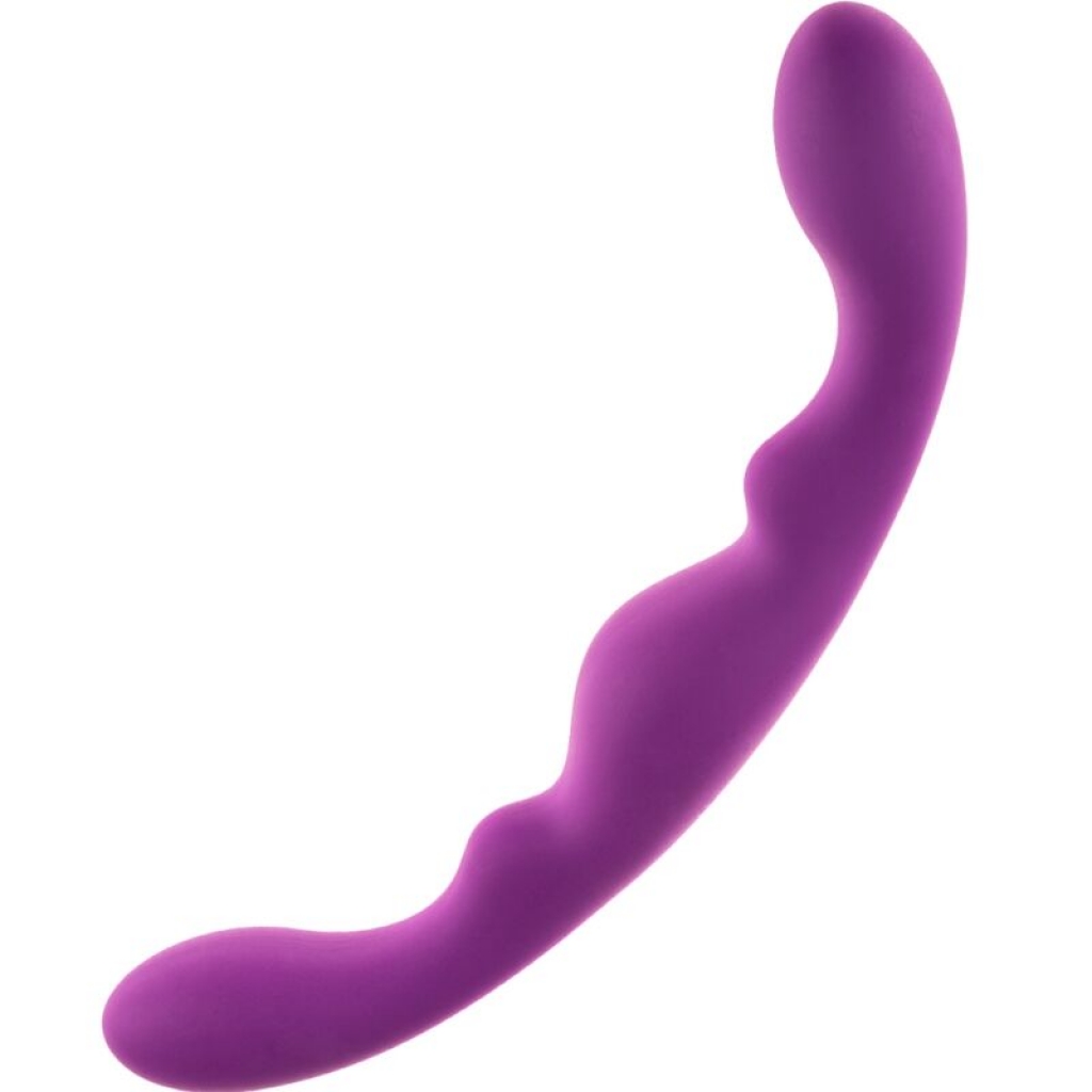 Dildo de Doble Penetración de Silicona Violeta - 25 cm