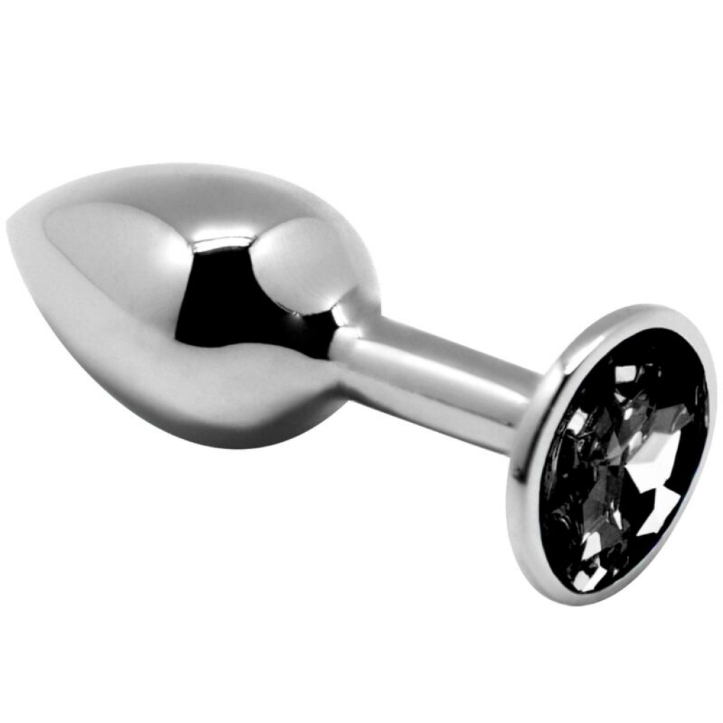 Anal Placer Mini Plug Metal Negro Talla S