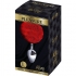 Plug Anal Liso Metal Pompon Rojo