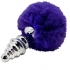 Plug Anal Espiral Anal Pleasure Pompon Violeta Oscuro S