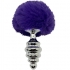 Plug Anal Espiral Anal Pleasure Pompon Violeta Oscuro S