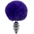 Plug Anal Espiral Metal Pompon Violeta Oscuro Talla M