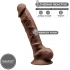 Modelo 1 Pene Realista Silicona Premium Silexpan Marrón 23 Cm