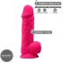 Pene Realista Silicona Premium Silexpan Fucsia 21.5 Cm