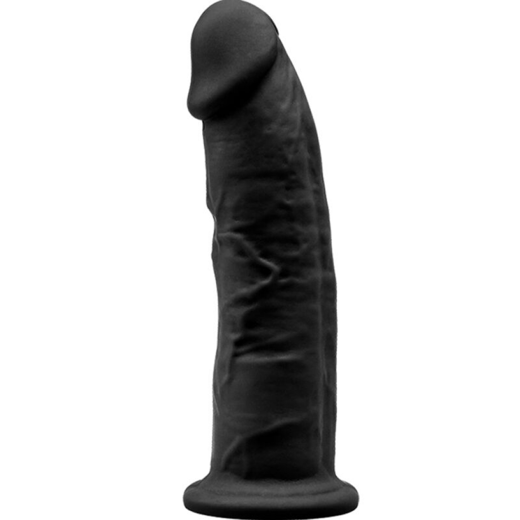 Modelo 2 Pene Realistico Silicona Premium Silexpan Negro 15 Cm