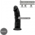 Modelo 2 Pene Realistico Silicona Premium Silexpan Negro 15 Cm