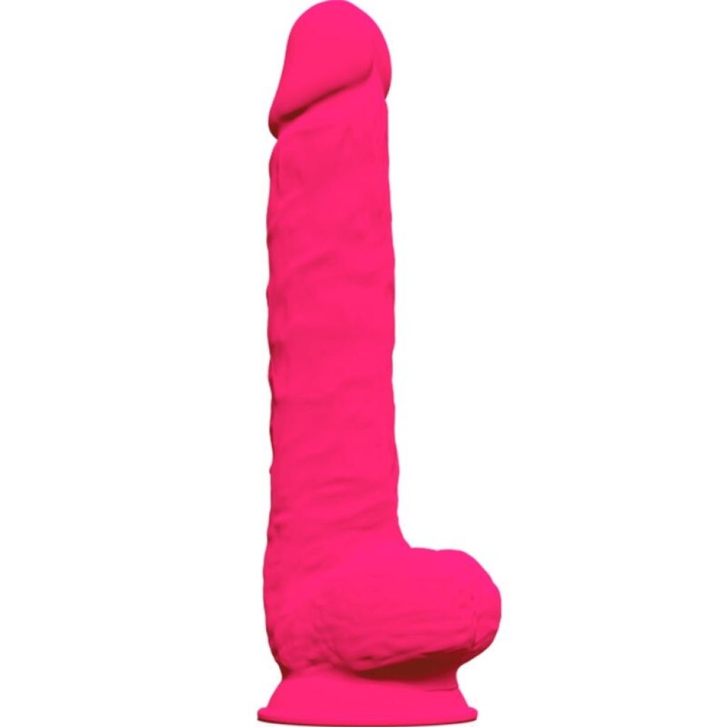 Modelo 1 - Dildo Realista de Silicona Premium Silexpan Fucsia 38 Cm