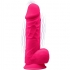 Dildo Realista Vibrador Silicona Premium Curvado Fucsia 21.5 cm