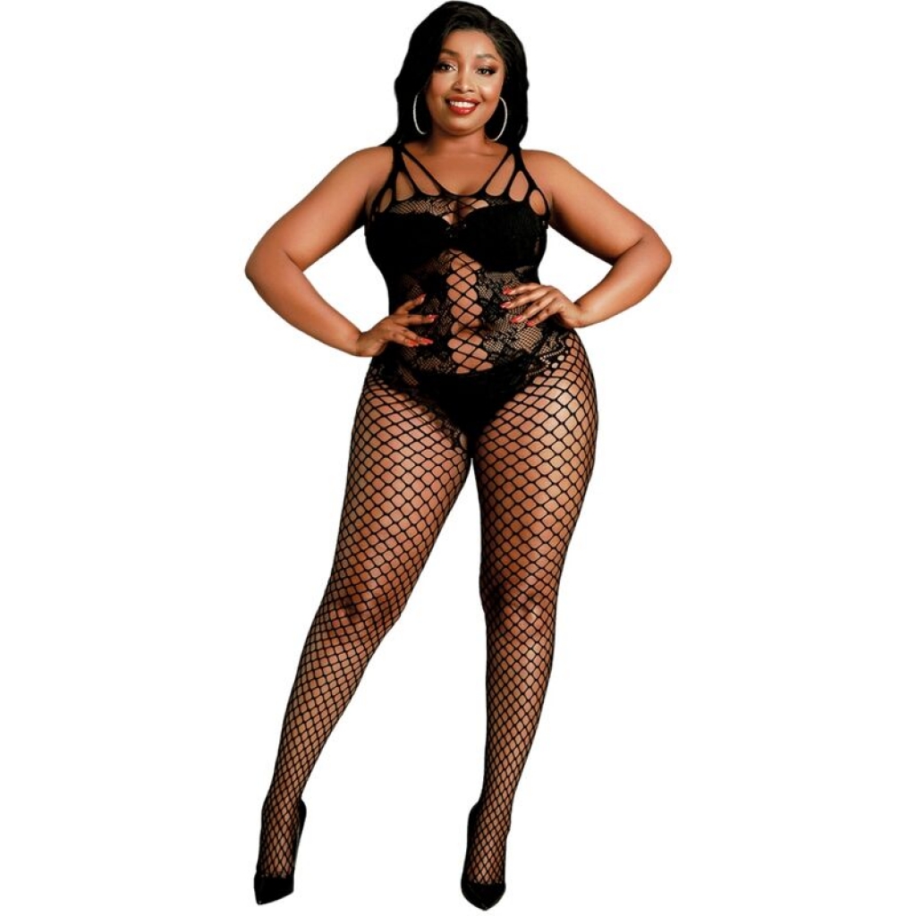 Modelo 4 Bodystocking Negro - Talla Única/Plus Size