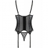 Passion Marina Corset y Tanga Negro S/M