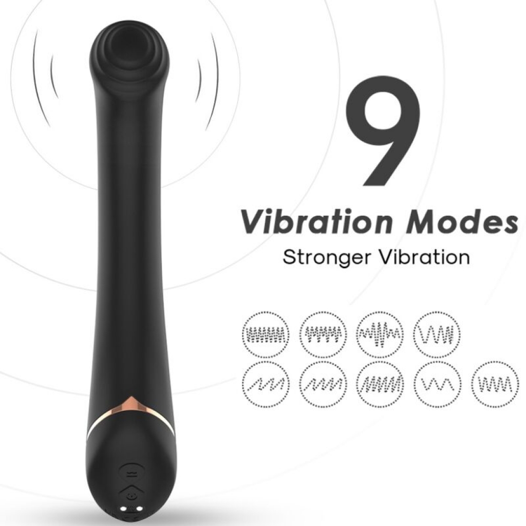 Vibrador Armony de Cabeza Plana en Silicona Negra