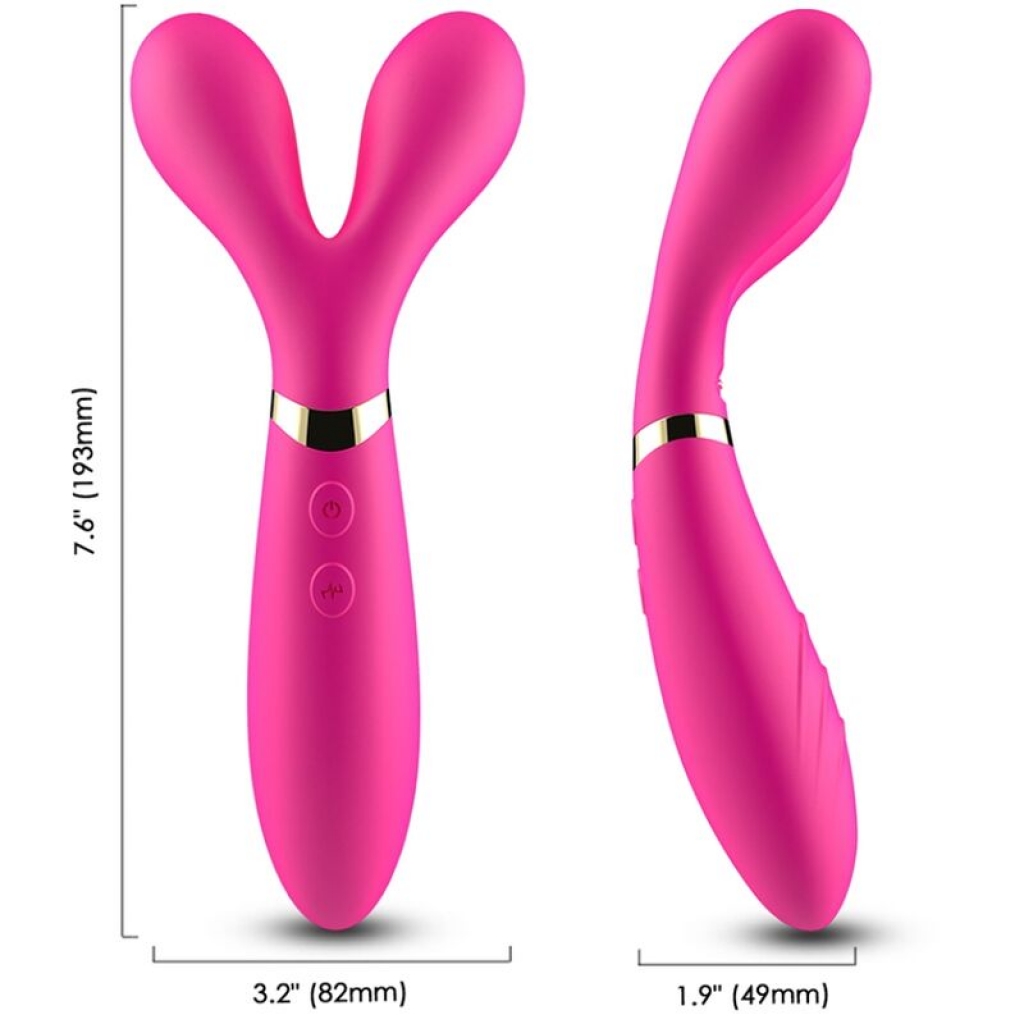 Masajeador & Vibrador Armony Y-wand Doble Cabeza Fucsia