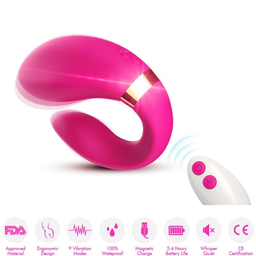 Vibrador Control Remoto Armony Crescent Fucsia