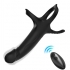 Dildo con Anillo y Vibrador Control Remoto Armony - Negro