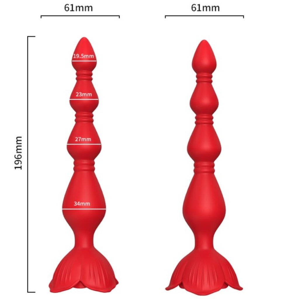 Vibrador Pagoda & Plug Anal Rojo de Armony