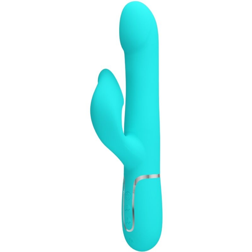 Vibrador Conejo Perlas Verde Agua - Pretty Love