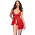 Chilirose CR 4696 Babydoll & Tanga Crotchless Rojo S/M