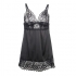 Babydoll Sublime con Estampado Floral y Pecho Negro