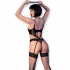 Chilirose Cr 4625 - Set Cuatro Piezas Crotchless Negro - S