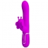 Vibrador Conejo Multifunción 4 en 1 Mariposa Fucsia