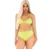 Top y Bragas con Tirantes Amarillo Leg Avenue