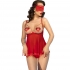 Chilirose CR 4715 Set Babydoll Cuatro Piezas Rojo S