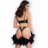 Chilirose - Cr 4687 Set Dos Piezas Crotchless Negro L