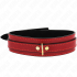 Collar Ajustable Rojo Vino Detalles Dorados 29-42.5 Cm X 4 Cm