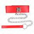 KINK - Collar Con Correa 65 Cm Ancho Rojo Ajustable 33.5-41 Cm X 5 Cm