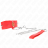 KINK - Collar Con Correa 65 Cm Cuello De Diamantes Rojo Ajustable 35-51 Cm