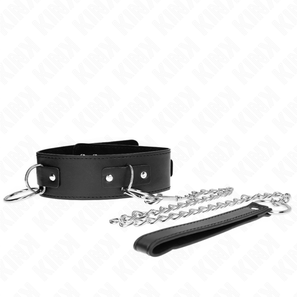 Kink - Collar Con Correa 65 Cm 3 Anillos Modelo 2 Ajustable 36-43 Cm X 5 Cm