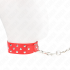 Kink - Collar Con Correa 65 cm Remache Anilla Rojo Ajustable