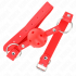 Kink - Mordaza de Bola 4 cm Transpirable con Doble Remache Modelo 1 Rojo 62